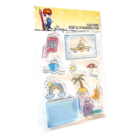 GLIMPS CLEAR STAMPS - GCSA7 26-74 FRANCOBOLLI MARE