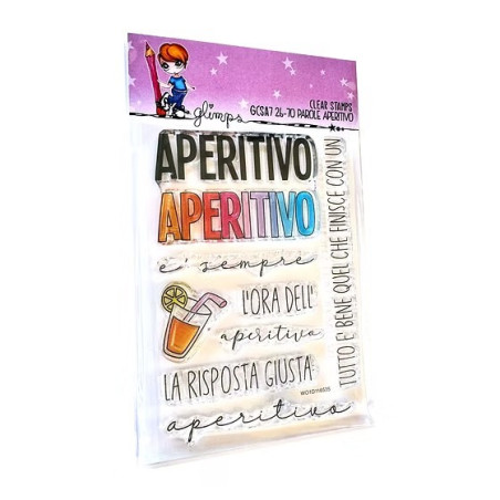 GLIMPS CLEAR STAMPS - GCSA7 26-70 PAROLE APERITIVO