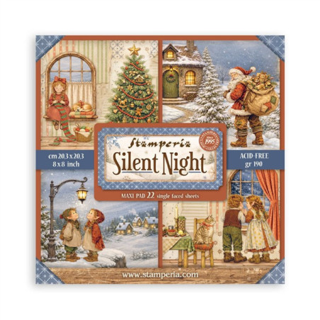 Stamperia Silent Night SINGLE FACE Paper Pack 20x20cm