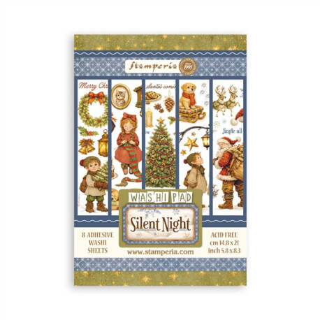 Stamperia Silent Night A5 Washi Pad 8pz