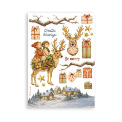 Stamperia Silent Night A5 Washi Pad 8pz