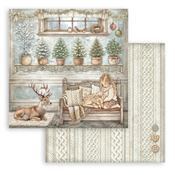 Stamperia White Christmas Paper Pack 20x20cm