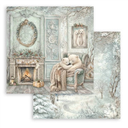 Stamperia White Christmas Paper Pack 20x20cm