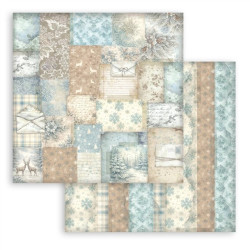 Stamperia White Christmas MAXI Backgrounds Paper Pack 20x20cm