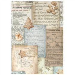 Stamperia White Christmas A6 Rice Paper Backgrounds Selection 8fogli