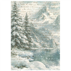Stamperia White Christmas A6 Rice Paper Backgrounds Selection 8fogli