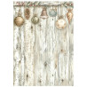 Stamperia White Christmas A6 Rice Paper Backgrounds Selection 8fogli
