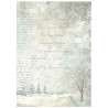 Stamperia White Christmas A6 Rice Paper Backgrounds Selection 8fogli