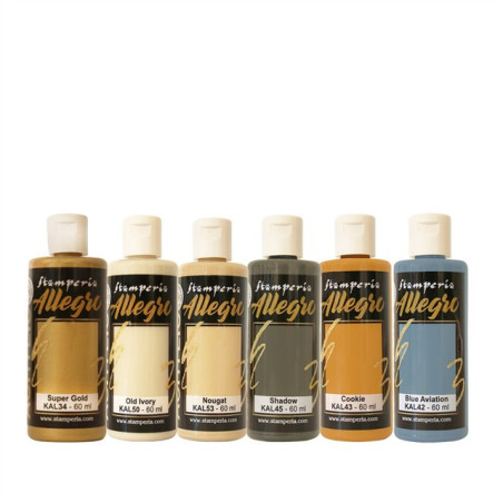 Stamperia White Christmas Allegro Paint Kit 6pezzi