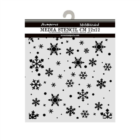 Stamperia Thick Stencil Christmas Snowflakes Pattern