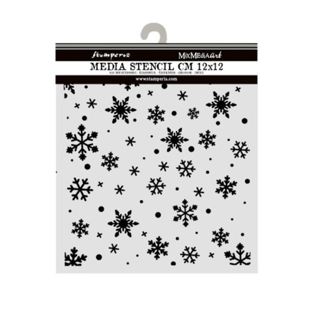 Stamperia Thick Stencil Christmas Snowflakes Pattern