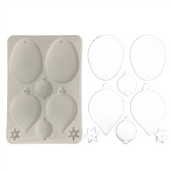 Stamperia Silicon Mould A5 Christmas Balls