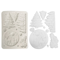 Stamperia Silicon Mould A5 Christmas Winter Landscape