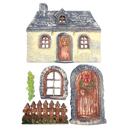 Stamperia Silicon Mould A5 Christmas Cottage