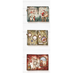 Stamperia Silent Night A6 Rice Paper Backgrounds Selection 8fogli
