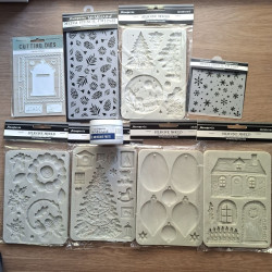 Stamperia Thick Stencil Christmas Snowflakes Pattern