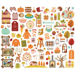 Simple Stories Pumpkins & Plaid Bits & Pieces 104pz