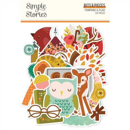 Simple Stories Pumpkins & Plaid Bits & Pieces 104pz