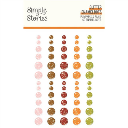 Simple Stories Pumpkins & Plaid Glitter Enamel Dots