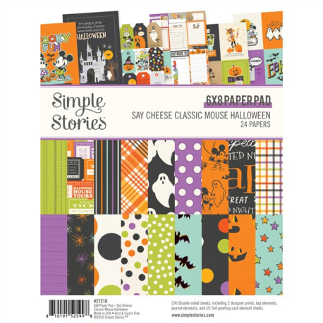 Simple Stories Say Cheese Classic Mouse Halloween Paper Pad 15x20cm