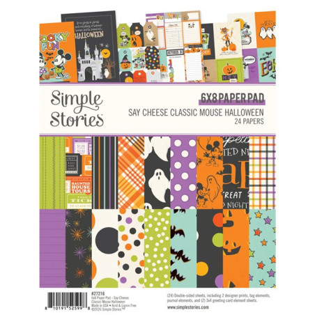 Simple Stories Say Cheese Classic Mouse Halloween Paper Pad 15x20cm