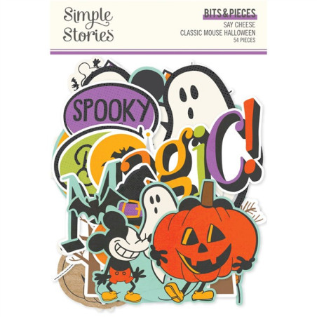 Simple Stories Say Cheese Classic Mouse Halloween Bits & Pieces 54pz