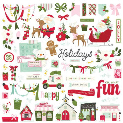 Simple Stories Kringle & Co. Chipboard 61pz