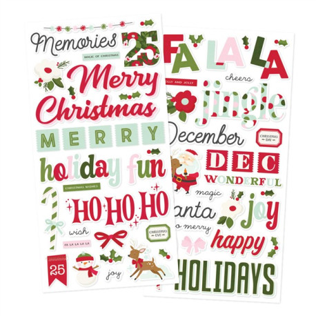 Simple Stories Kringle & Co. Foam Stickers 60pz