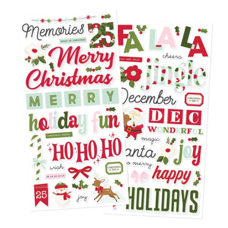 Simple Stories Kringle & Co. Foam Stickers 60pz