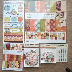 Simple Stories Pumpkins & Plaid Collection Kit 30x30cm