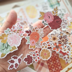 Simple Stories Pumpkins & Plaid Floral Bits & Pieces 69pz
