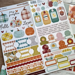 Simple Stories Pumpkins & Plaid Cardstock Stickers 30x30cm