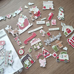 Simple Stories Kringle & Co. Chipboard 61pz