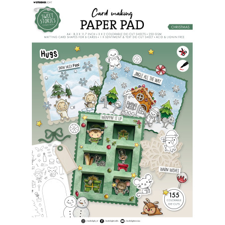 Studio Light Sweet Stories A4 CHRISTMAS Card Making Pad