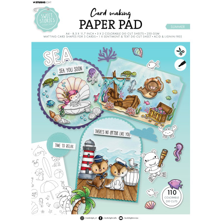 Studio Light Sweet Stories A4 SUMMER Card Making Pad