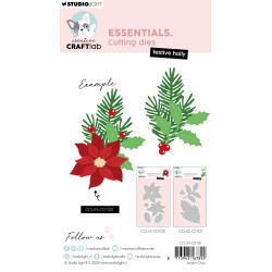 Studio Light Creative Craftlab Festive Holly Essentials Cutting Dies