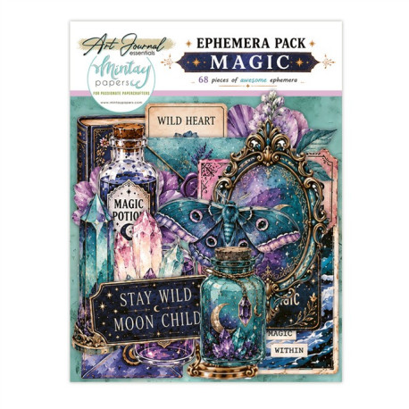 Mintay Papers Art Journal Ephemera Pack Magic 68pezzi