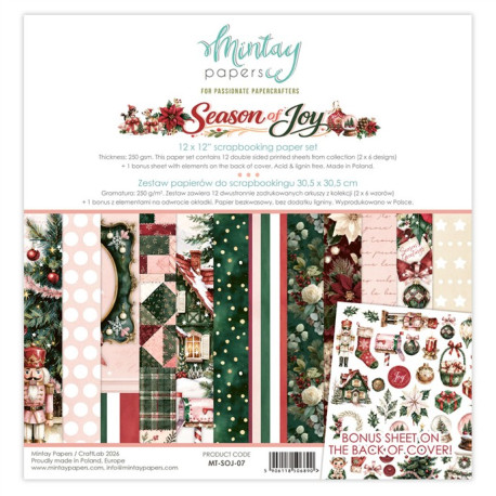 Mintay Papers Season of Joy Paper Pad 30x30cm
