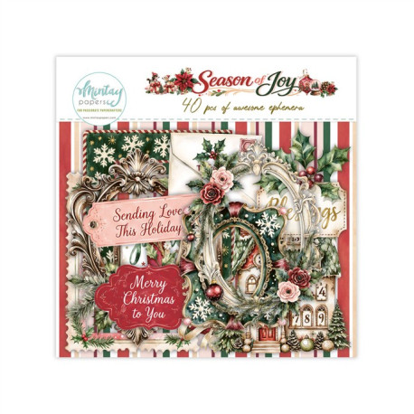 Mintay Papers Season of Joy Paper Ephemera 40pz
