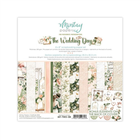 Mintay Papers The Wedding Day Paper Pad 20x20cm
