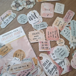 Mintay Papers Art Journal Ephemera Pack Creative Mind 68pezzi