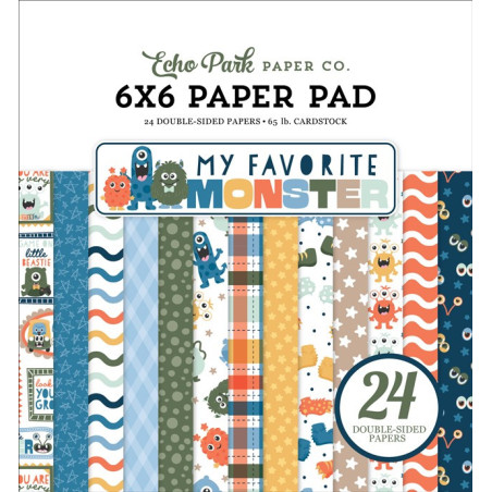 Echo Park My Favorite Monster Paper Pad 15x15cm