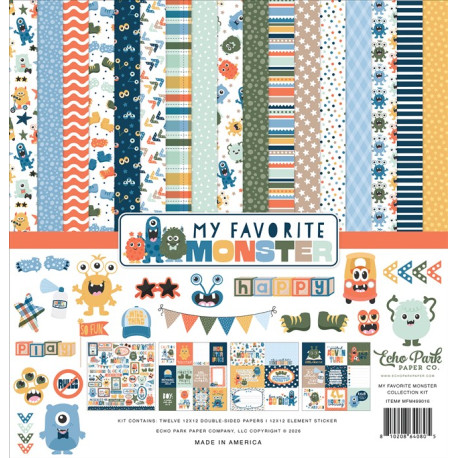 Echo Park My Favorite Monster Collection Kit 30x30cm