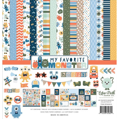 Echo Park My Favorite Monster Collection Kit 30x30cm
