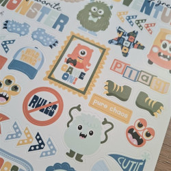 Echo Park My Favorite Monster Element Sticker 30x30cm
