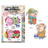 AALL & Create Stamp Set A7 1387 Holiday Pigs