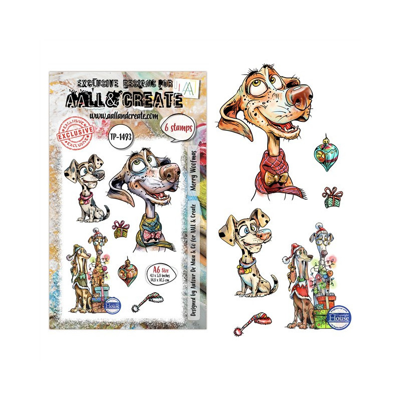 PREORDINE! AALL & Create Stamp Set A6 1493 Merry Woofmas