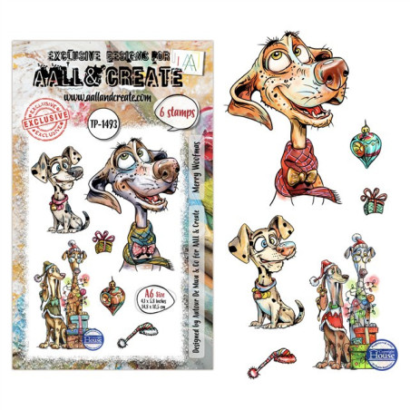 PREORDINE! AALL & Create Stamp Set A6 1493 Merry Woofmas
