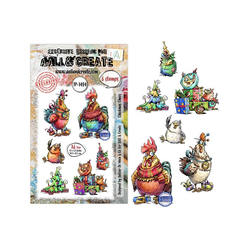 PREORDINE! AALL & Create Stamp Set A6 1494 Chickmas Chaos
