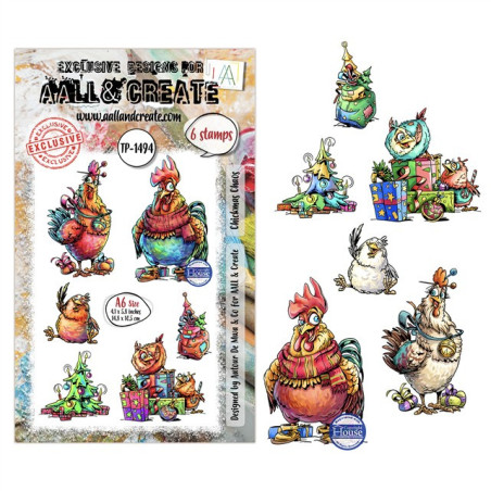 PREORDINE! AALL & Create Stamp Set A6 1494 Chickmas Chaos